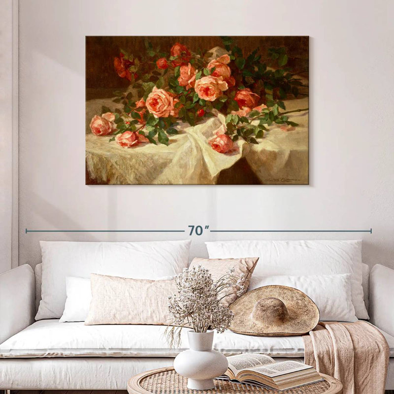 Harnek roses rouges sur dentelle blanche