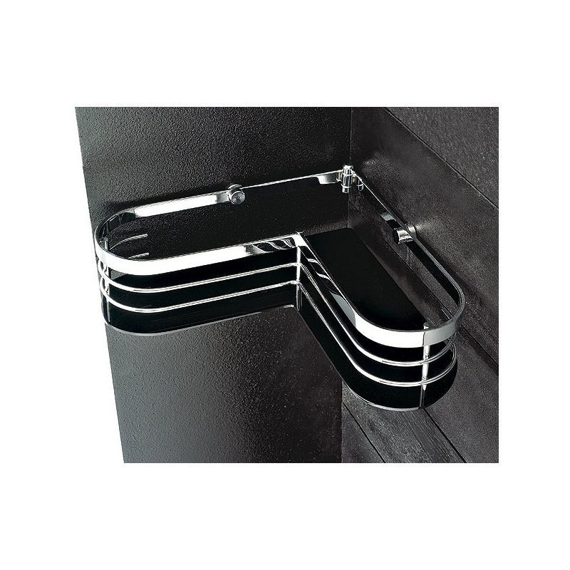 Serviteur de douche en coin, Blanc, Deux