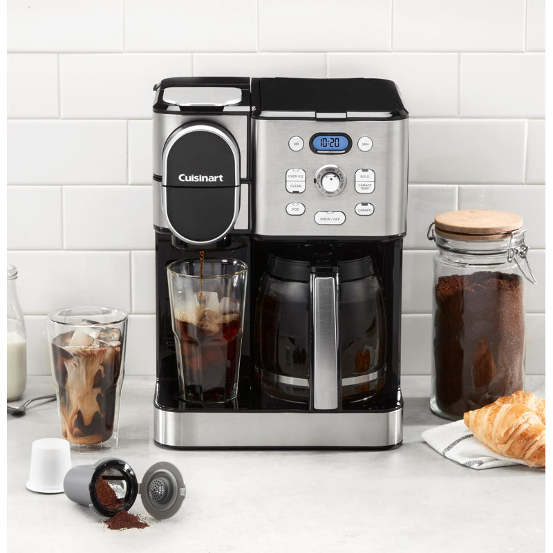 Cuisinart Coffee Centre 2-in-1 Coffeemaker, 12-Cup Glass Carafe, Automatic Hot & Iced Coffee Maker, Single Server Brewer