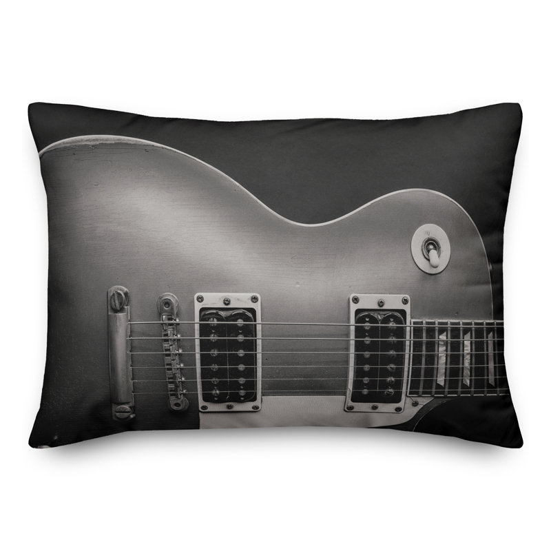 Outdoor Reversible Throw Pillow, Black