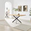 Lenworth Veneer Luxury Dining Table With Metal Legs - Modern Statement Design-1080934743-1080934736