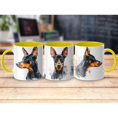 Unique Doberman Pinscher Art 11oz Coffee Mug