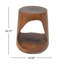 Table d'appoint Mgo Hollow, texture semblable au bois, couleur brun antique-2014141755