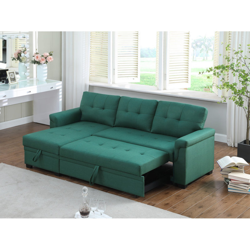 Canapé modulaire réversible en lin 84 po Modern Canapé Lucca