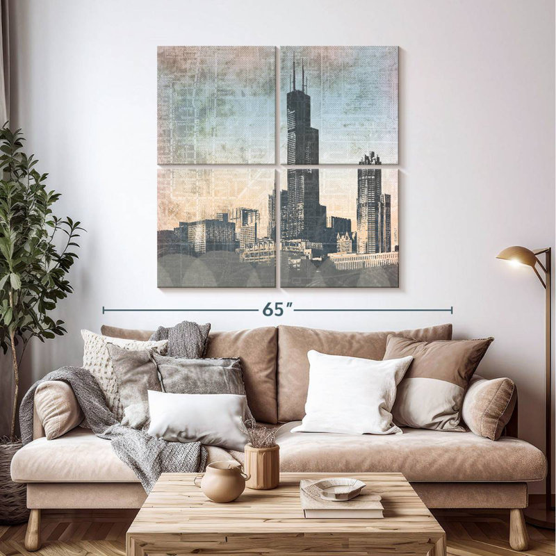 Lilie Chicago Skyline I, H 45 po x l 45 po