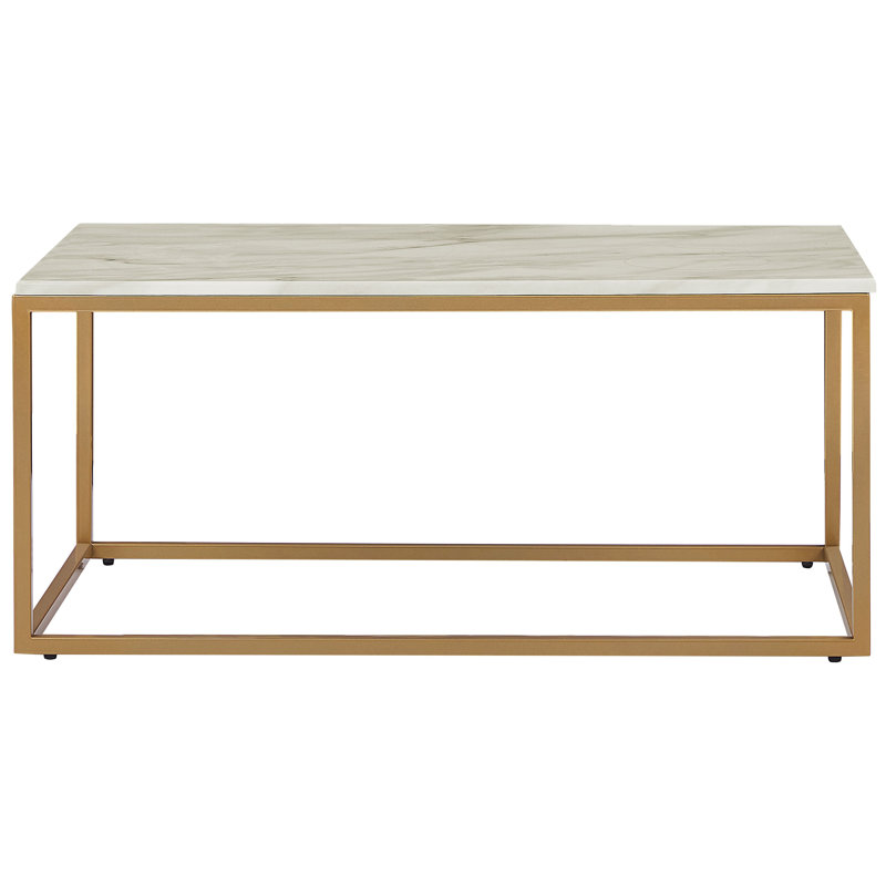Aegeus Four Leg Coffee Table, Gold