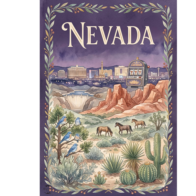 Drapeau de jardin « Fierté de l'État du Nevada » 12x18