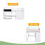 Lit mezzanine simple avec bureau à roulettes, tablette et tiroirs-781921639