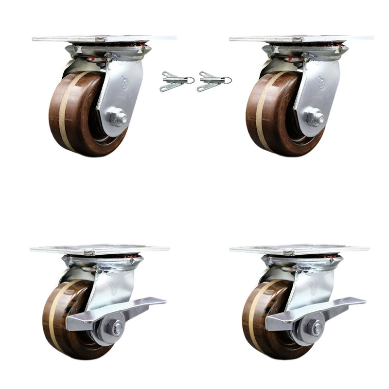 4 Piece High Temp Phenolic Caster Set