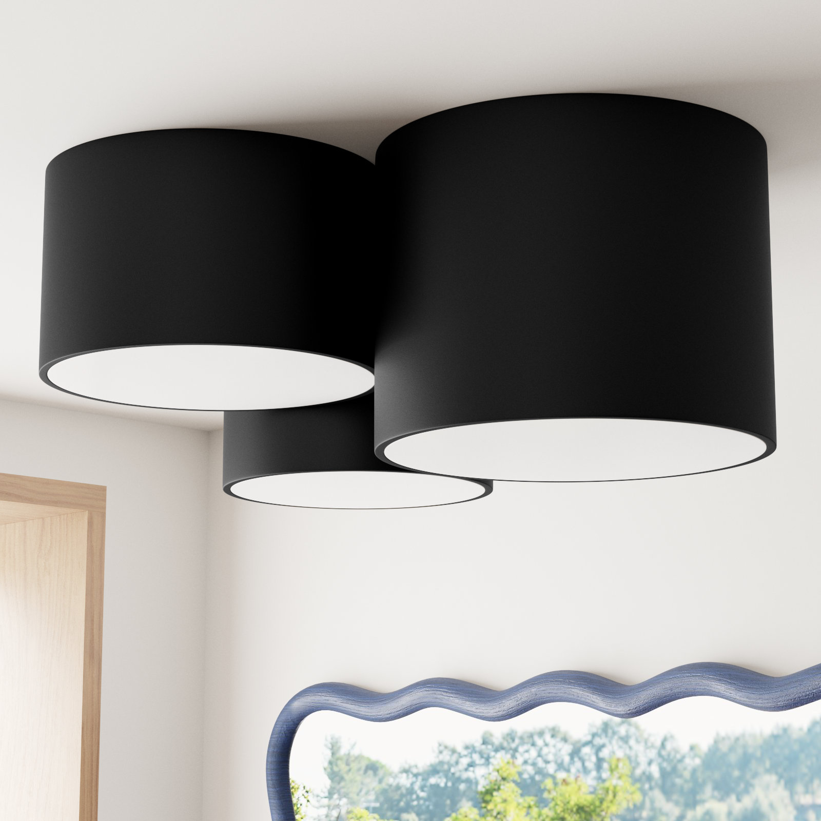 Beckman 3 - Light 24'' Simple Drum Flush Mount