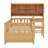 Multifunctional Wood Platform Bed With Bookshelf At The Head Of The Bed, Built-In Desk And Matching Chair