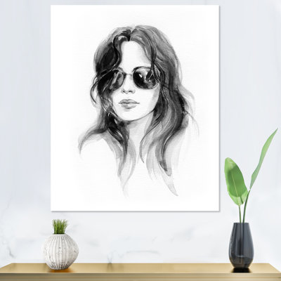 Portrait d'un mannequin élégant - impression sur toile glamour