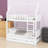 Whimsical House Design Bunk Bed with Guardrails, Expandable Trundle Base, and Built-In Drawer Storage