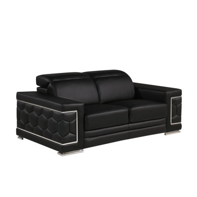 Charliee Genuine Leather Loveseat