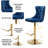 Javarius Upholstered Adjustable Height Counter Stool with Metal Frame-738334373