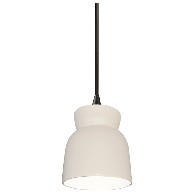 Sadaris Single Hourglass LED Pendant, Matte White, Matte Black