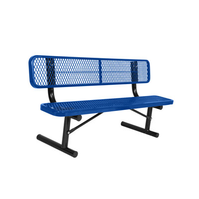 Gaviota Diamond Pattern Steel Park Bench by UltraPlay