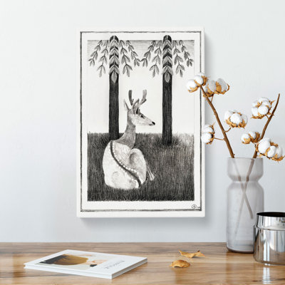 Resting Deer by Samuel De Mesquita - Wrapped Canvas