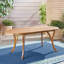 Table de salle à manger ovale en bois de 178 cm (70 po) pour patio extérieur avec une finition élégante