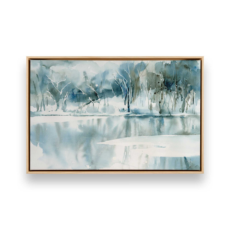 Imprimé sérénité «Frozen Forest», Encadrement brun, H 8,75 po x l 12,75 po x P 1,75 po