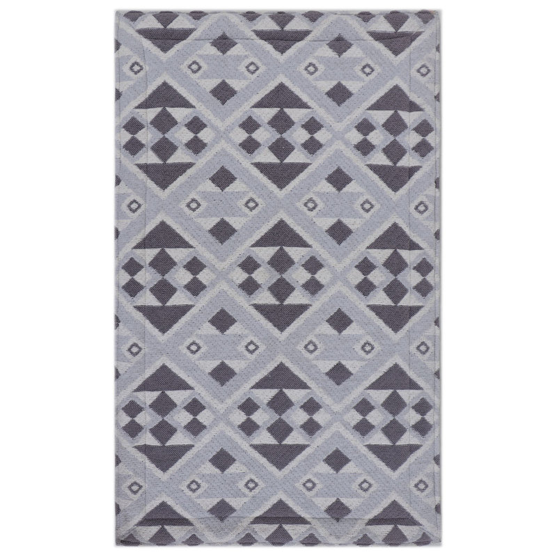 Ahnah Geometric Polyester Anti-Fatigue Kitchen Mat