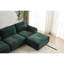 Pet - Canapé modulaire en velours côtelé avec mousse à mémoire de forme haute densité, combinaison personnalisable, sans assemblage, pour espaces de vie et de lit 3 places différentes-504334149