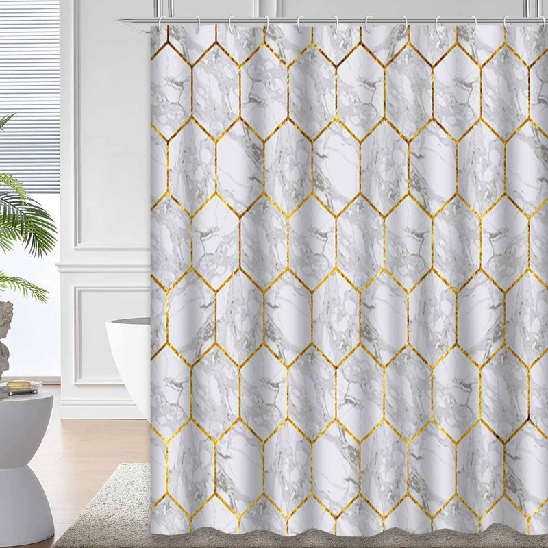 Rideau de douche Marble Tiles, L 72 po x l 84 po