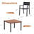 Patio dining set with Square Metal Dining Table and 4 Stackable Metal Armrest Chairs-383998271