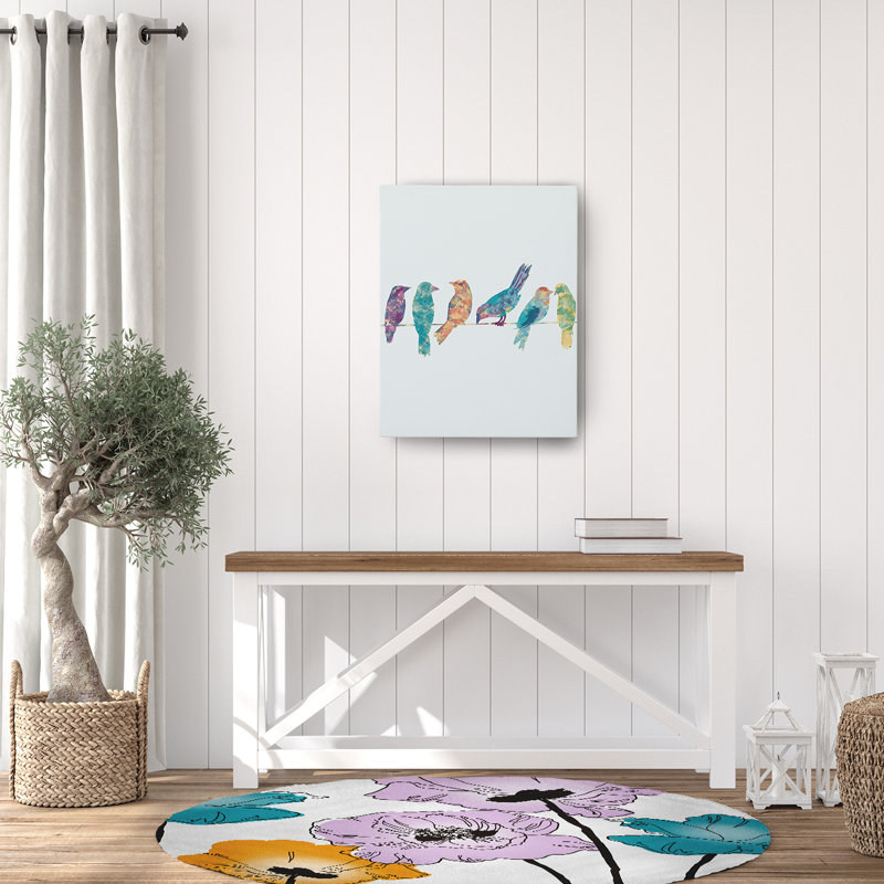 Chenille Floral Indoor Rug, Round 5'