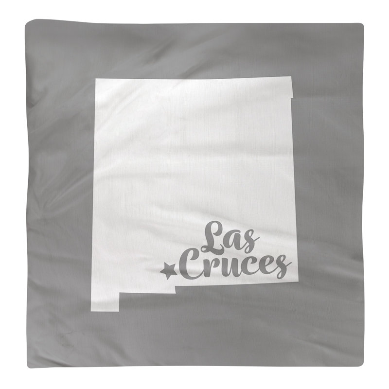 Cotton, Polyester Cities & Maps Square Napkin, Gray, Cotton, 10" W x 10" D