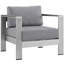 Ensemble de canapé modulaire d'extérieur en aluminium 4 pièces Shore-23593039