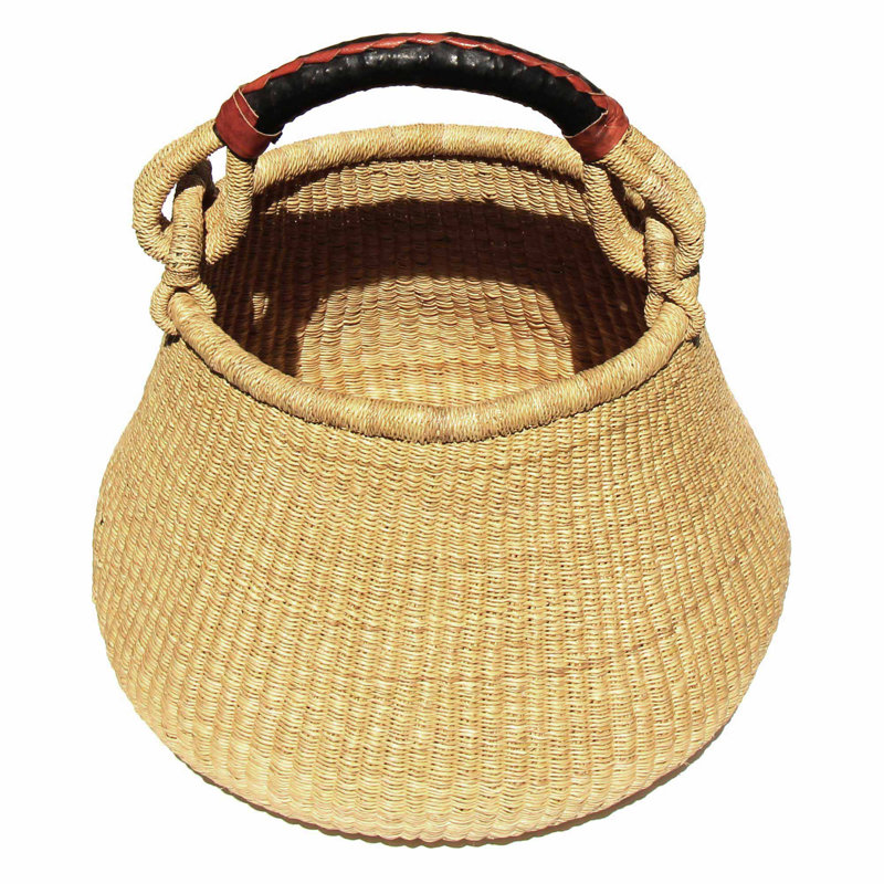 Bay Isle Home™ Elephant Grass Decorative Basket, Natural Grass