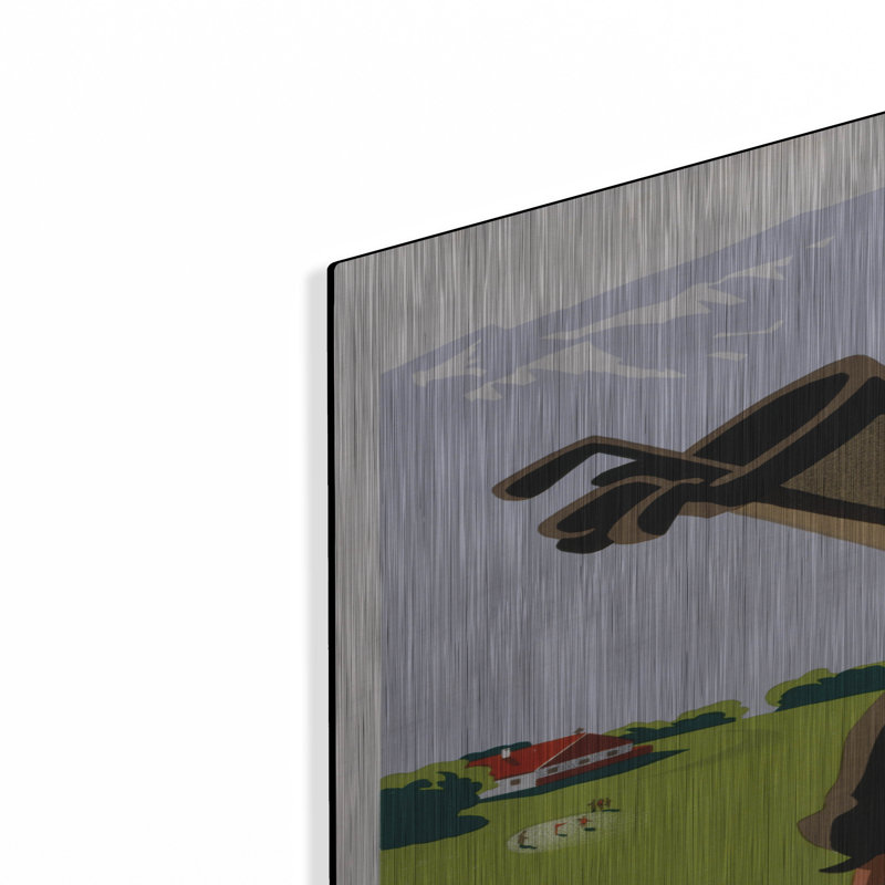 Art mural en métal «Golf Semmering» par Winston Porter, H 36 po x l 24 po