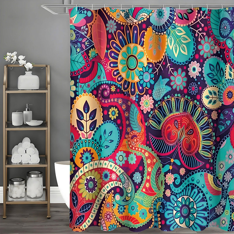 Rideaux de douche avec crochets inclus