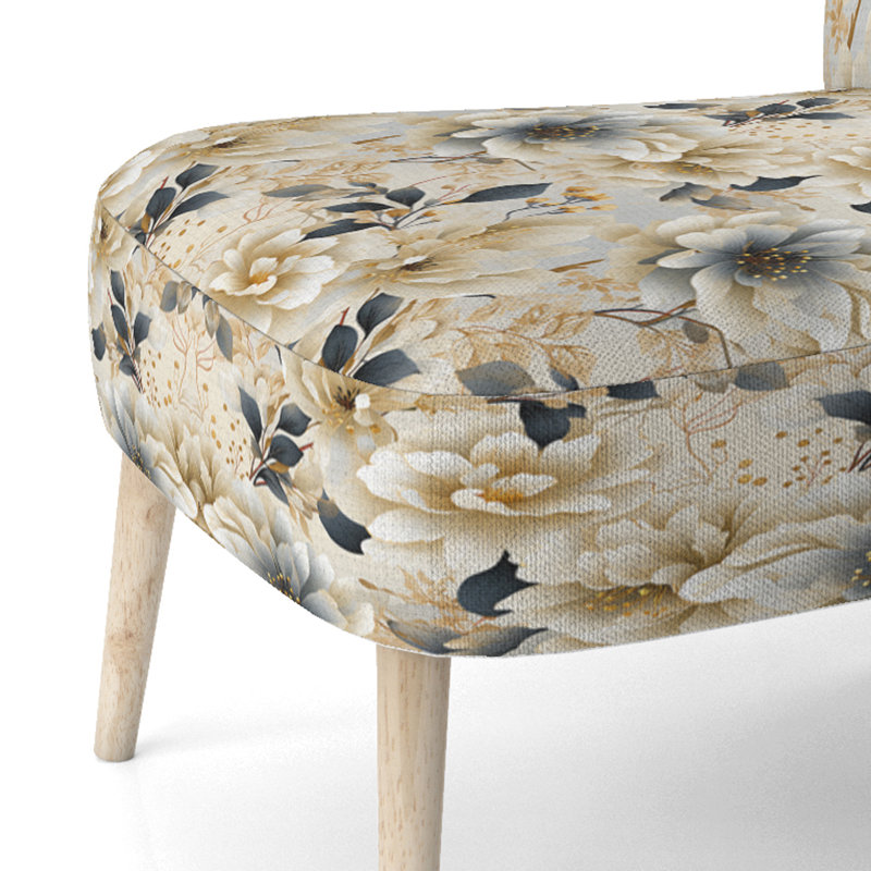 Chaise d'appoint rembourrée Ethereal Neutrals Boho