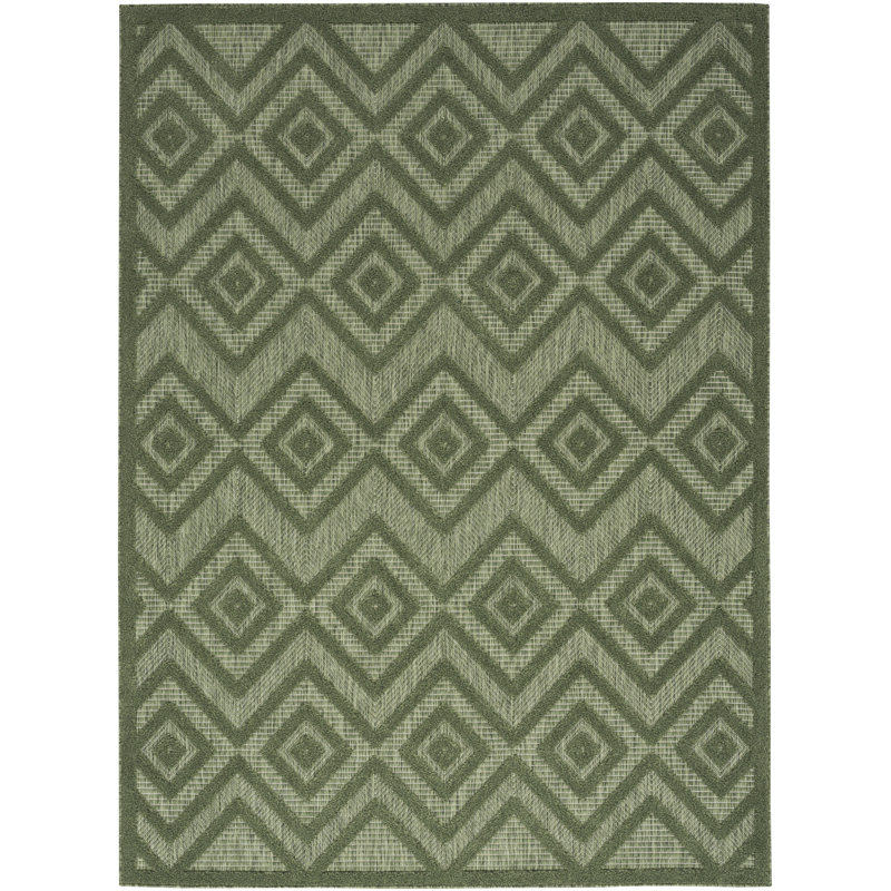 Tapis intérieur / extérieur à motif géométrique Konstantia, Rectangle 4 pi x 6 pi