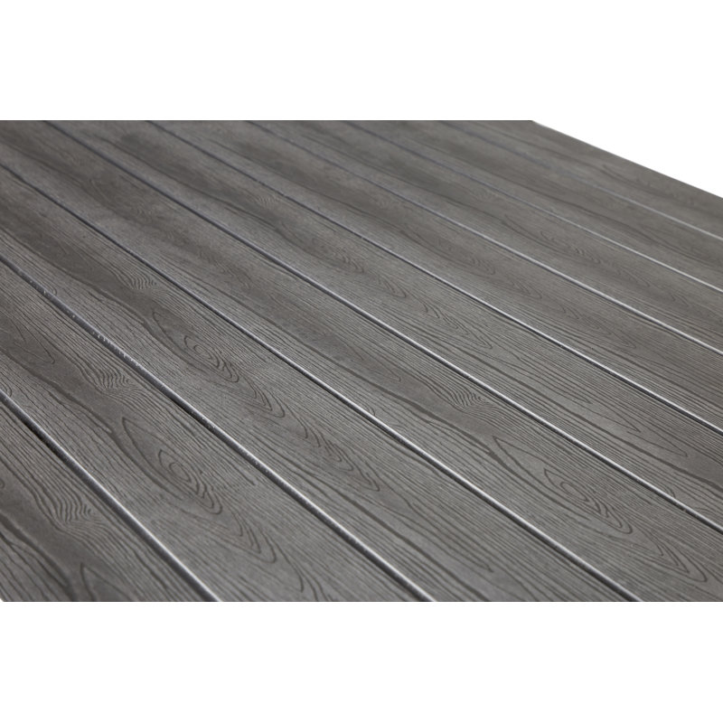 Mordechai Rectangular Table, 75cm H x 150cm L x 90cm W, Grey