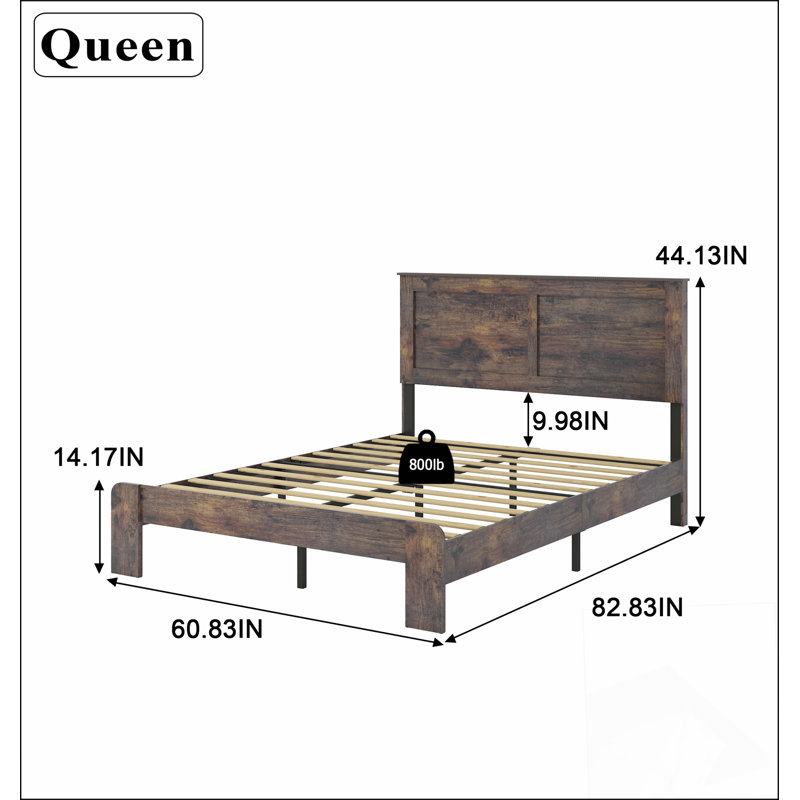 Structure de lit plateforme en bois avec grand rangement sous le lit, parfait pour les chambres modernes et élégantes