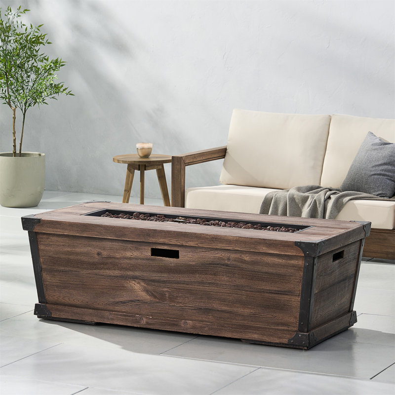 Table de feu d'extérieur en béton pour patio