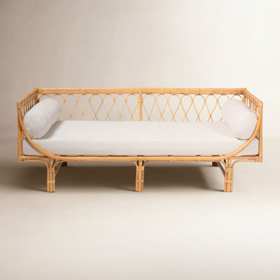 Deago Modern Bohemian Rattan Daybed by Bayou Breeze