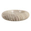 Bol décoratif rond en marbre côtelé à texture sculpturale - Bol moderne pour la décoration intérieure et le centre de table - 30 cm, couleur beige