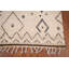 Tapis géométrique ivoire en laine pour salon marocain 6 x 10