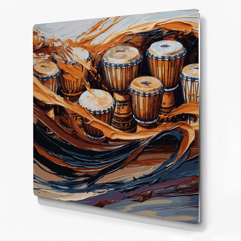 «Music», art mural noir en métal, H 32 po x l 32 po