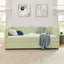 Lit de jour rembourré convertible 3-en-1 en vichy avec lit gigogne escamotable et poche de rangement latérale-1266776490-1266776491