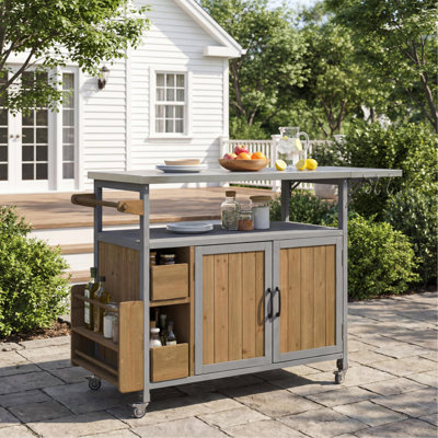 Chariot de cuisine pour l'extérieur 54,33 "Farmhouse