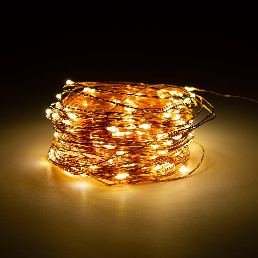 Aionna 1190cm LED Solar Powered 100 - Bulb Fairy String Light
