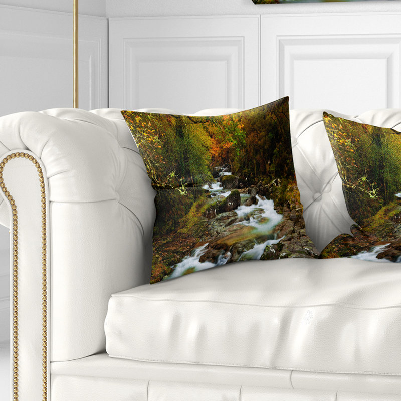Photographie de paysage en rivière, 16 po x 1 po, Coussin décoratif
