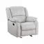 Fauteuil inclinable coulissant en chenille pour salon, cadre en bois massif gris neutre manuel inclinable