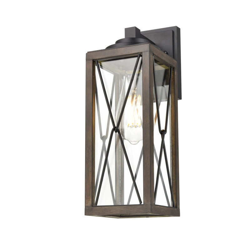 Aquebogue Wall Light, Brown, 16.25" H x 7.25" W x 5.5" D