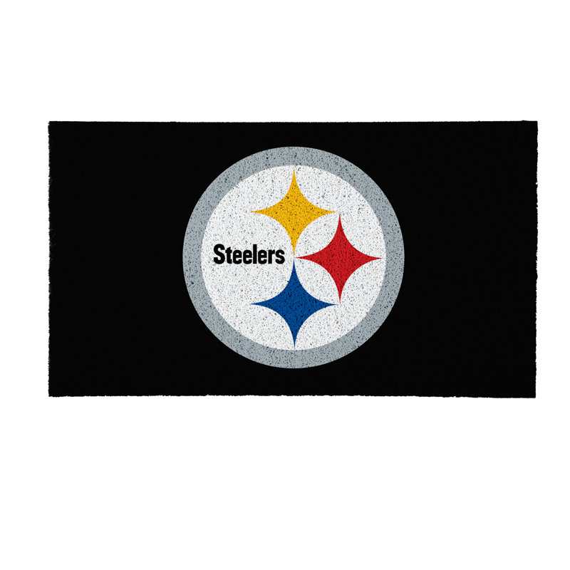 Tapis polychrome en PVC, 16 po x 28 po, Pittsburgh Steelers